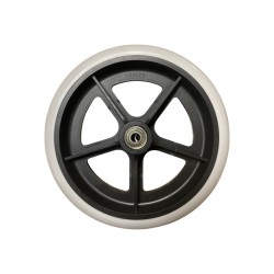 Rueda Antipinchazos PU 8x1 (200x25) Gris Lisa