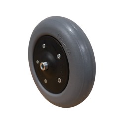 Rueda Antipinchazos PU 7x1.3/4 (175X40) Rayada Gris