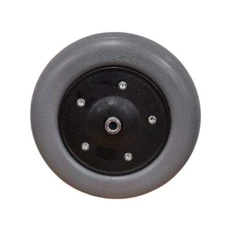 Rueda Antipinchazos PU 7x1.3/4 (175X40) Rayada Gris