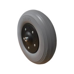 Rueda PU 8x2 (200x50) Gris Rayada