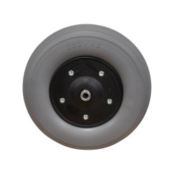 Rueda PU 8x2 (200x50) Gris Rayada
