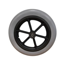 Rueda Antipinchazos PU 12.1/2 x 1.3/4 (300x45) Rayada Gris