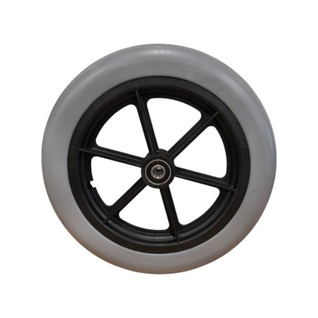 Rueda Antipinchazos PU 12.1/2 x 1.3/4 (300x45) Rayada Gris