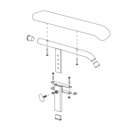 Reposabrazos regulable en altura silla Breezy 250 / 300