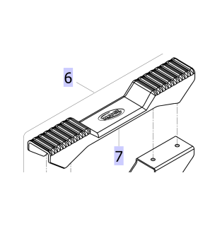 Cubierta de goma pedal Grúa Invacare ISA