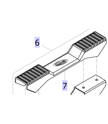 Cubierta de goma pedal Grúa Invacare ISA