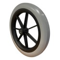 Rueda Antipinchazos PU 12.1/2 x 2.1/4 Gris Rayada