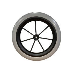 Rueda Antipinchazos PU 12.1/2 x 2.1/4 Gris Rayada