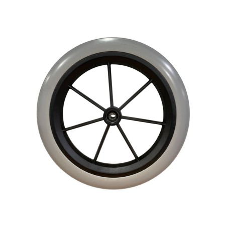 Rueda Antipinchazos PU 12.1/2 x 2.1/4 Gris Rayada