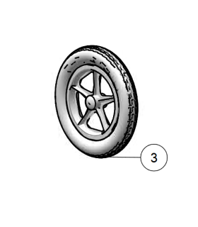 Rueda  12.1/2x2.1/4 Antipinchazos PU silla Karma eFlexx