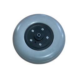 Rueda Antipinchazos PU 8x2 200x50 Gris Rayada
