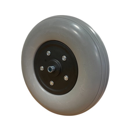 Rueda Antipinchazos PU 8x2 200x50 Gris Rayada