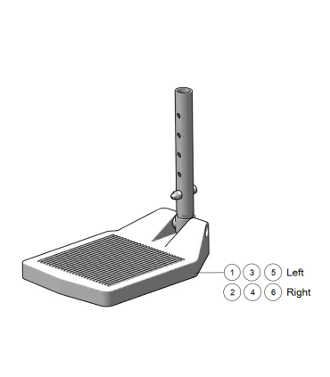 Plataforma de reposapies la silla Karma eFlexx