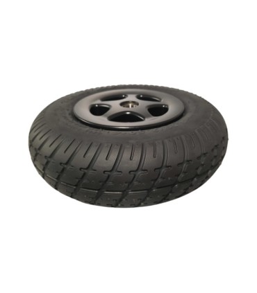 Rueda completa 2.80/2.50-4. 5 radios maciza negra Quickie