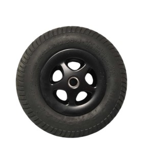 Rueda completa 2.80/2.50-4. 5 radios maciza negra Quickie