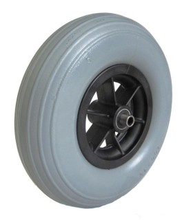 Rueda 7x1.3/4 (175X40) PU Rayada Gris