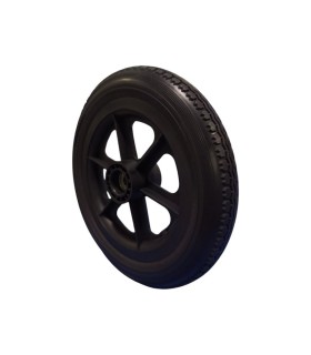 Rueda Antipinchazos PU 12.1/2 x 2.1/4 Negra 6 Radios