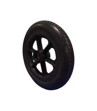 Rueda Antipinchazos PU 12.1/2 x 2.1/4 Negra 6 Radios
