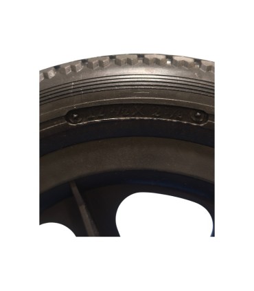 Rueda Antipinchazos PU 12.1/2 x 2.1/4 Negra 6 Radios