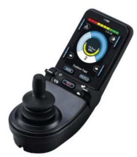 Mando R-NET Advance con pantalla e inflarrojos silla de ruedas eléctrica.