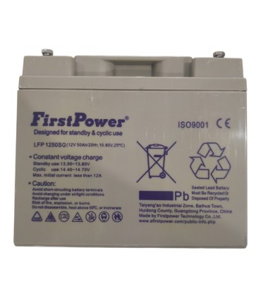PAR de baterías FirstPower LFP1250SG 12v 50Ah