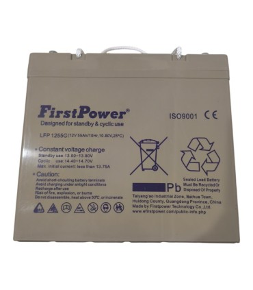 PAR de baterías FirstPower LFP1255G 12V 55Ah