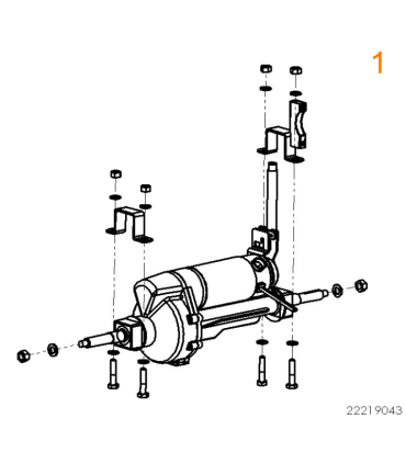 Motor completo 6 km/h scooter sterling S400 y S425