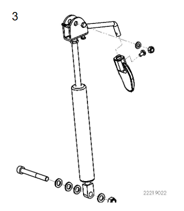 Pistón gas manillar scooter Sterling S400 S425 S700