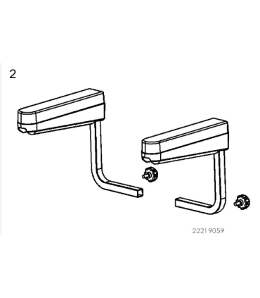 Reposabrazos scooter Sterling S400 S425 S700