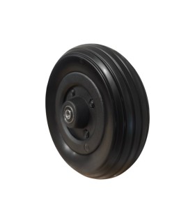 Rueda Antipinchazos PU 7x2 (178x53) Negra Rayada