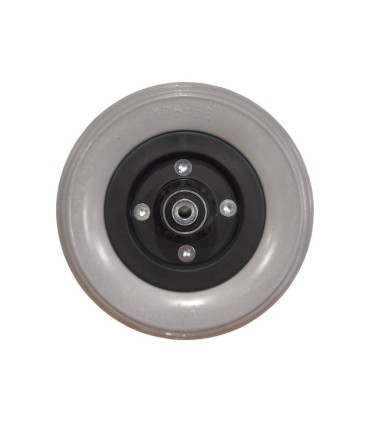 Rueda Antipinchazos PU 7x2 (178x53) Gris Rayada