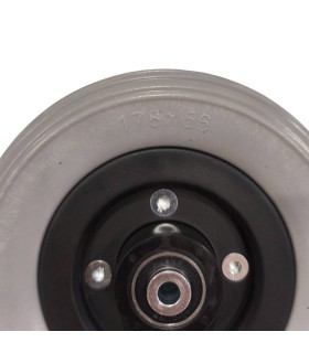 Rueda Antipinchazos PU 7x2 (178x53) Gris Rayada