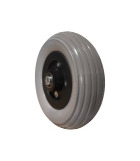 Rueda Antipinchazos PU 7x2 (178x53) Gris Rayada