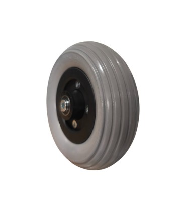 Rueda Antipinchazos PU 7x2 (178x53) Gris Rayada