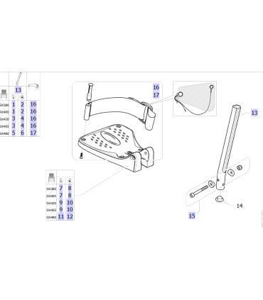 Pedal reposapiés silla de ruedas Invacare Action 2/3/4 NG