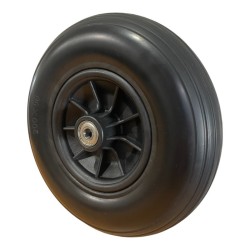 Rueda Antipinchazos PU 8x2 200x50 Negra Rayada