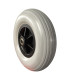 Rueda Antipinchzos PU 8x2 200x50 Gris Rayada