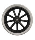 Rueda Antipinchazos PU 6x1.3/8 Gris Rayada