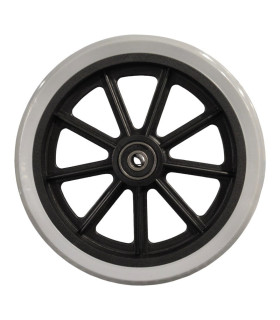 Rueda Antipinchazos PU 6x1.3/8 Gris Rayada