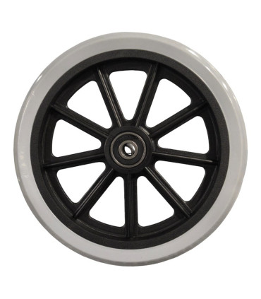Rueda Antipinchazos PU 6x1.3/8 Gris Rayada