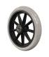 Rueda Antipinchazos PU 6x1.3/8 Gris Rayada