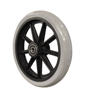 Rueda Antipinchazos PU 6x1.3/8 Gris Rayada