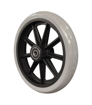 Rueda Antipinchazos PU 6x1.3/8 Gris Rayada