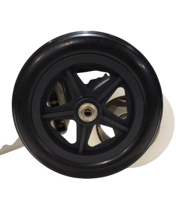 Rueda Antipinchazos PU 7x1.1/4 (180x30) Negra Rayada