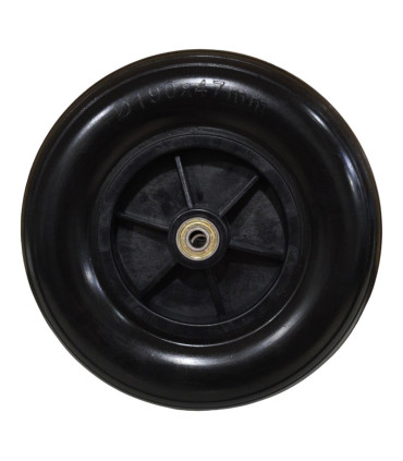 Rueda Antipinchazos PU 8x2 200x50 Negra Rayada