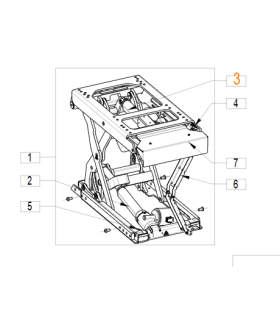 Actuador lineal basculación 30 grados asiento silla de ruedas Quickie