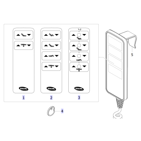 Mando Cama Invacare Alegio NG 8 Botones RJ45