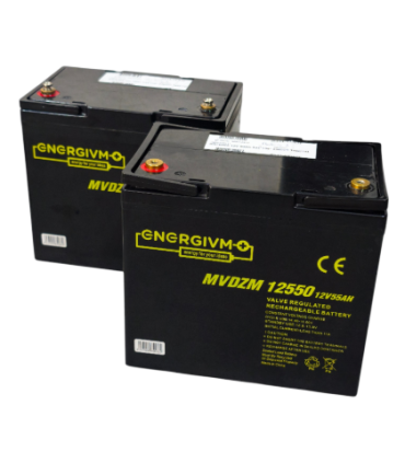 PAR de baterías ENERGIVN MVDZM 12550 12V 55Ah