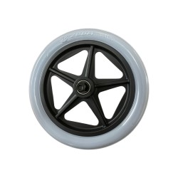 Rueda Antipinchazos PU 8x1.1/4 (200x30) Gris Rayada Zoom