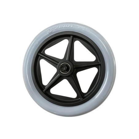 Rueda Antipinchazos PU 8x1.1/4 (200x30) Gris Rayada Zoom